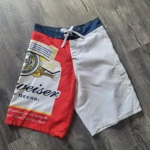 Budweiser Swim Vintage Budweiser Swim Trunks Board Shorts